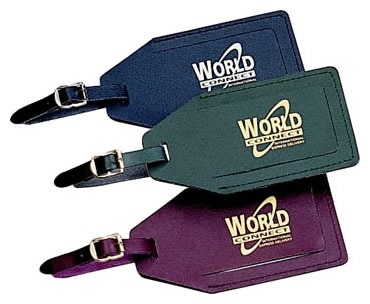 Leather Luggage Label with flap