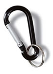 Carabineer hook with keyring