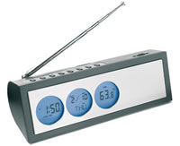 Triple Display Clock Radio