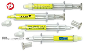 AC5042 Syringe Pen and Highlighter Duo Set