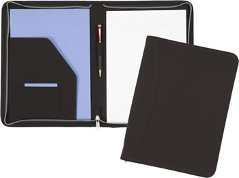 Zipped Cotton Canvas Conference Folder