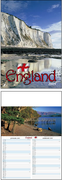 England Memo Wall Calendar