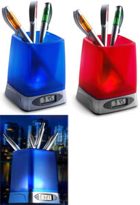 Promotional Desk Clock/Desk Tidy