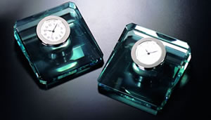 JGPCK Jade Glass Paperweight Clock
