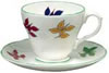 Tea Cup and Saucer - Amber