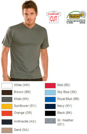 Mens V-Neck T-Shirt H5164