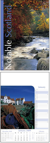 Notable Scotland Memo Wall Calendar