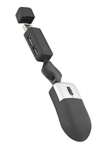 Optical Mouse USB Hub
