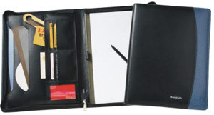 Scorpio Zip Leather Conference Folder