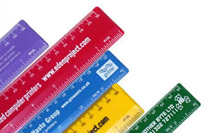 Recycled Coloured Rulers