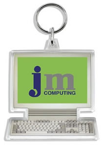 PC Shaped Promotional Keyring