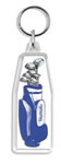 Golfbag Shaped Promotional Keyring