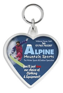 Heart Shaped Promotional Keyring