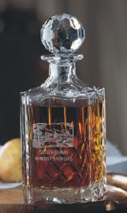 TSSD-CP-ALT Cut Square Decanter with faceted stopper