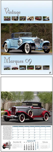 Vintage Marques Memo Wall Calendar