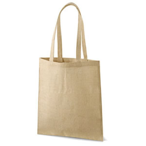 W401 Jute Shopper Tote Bag