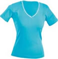 Womens Printed V-Neck T-Shirt JN161 FS