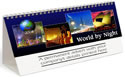 World by Night Desk Calendar