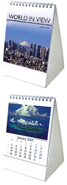 World in View Mini Desk Calendar