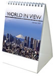 World In View Mini Desk Calendar