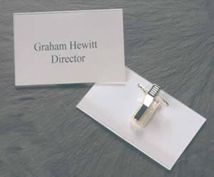 Clear Card Holder Badge (pin/clip fitting)