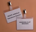 Clear Card Holder Badge (strap clip fitting)