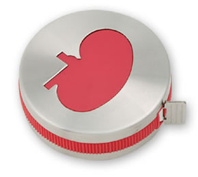 Kidney Shaped Button Tape Measure