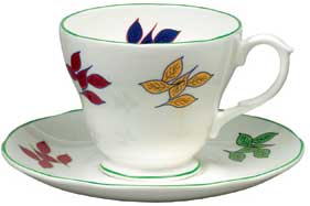 Tea Cup and Saucer -  Amber