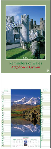 Reminders of Wales (Atgofion o Cymru) Memo Wall Calendar